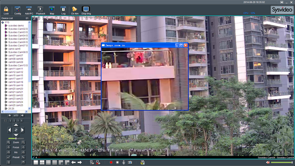 Sysvideo SC6000 Series IP Camera Management Software XCenter UI: Digital Zoom